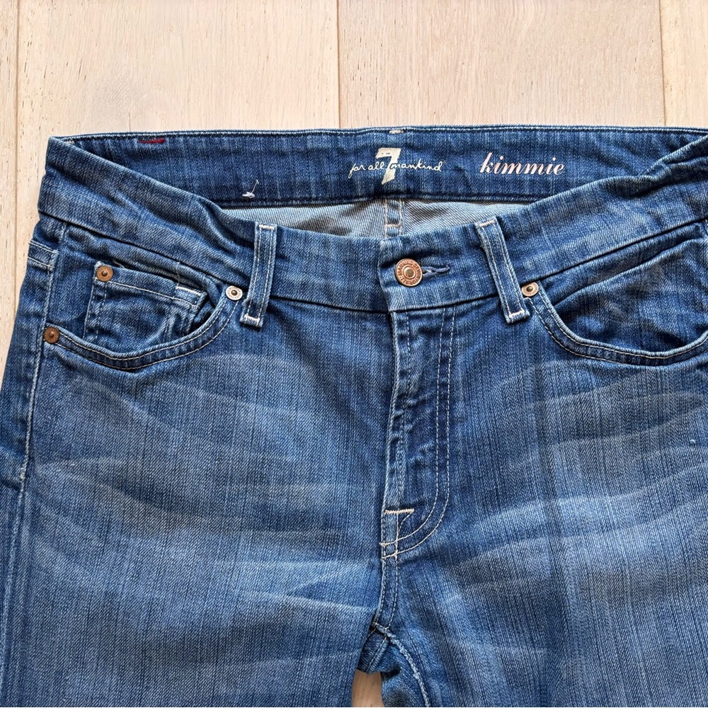 7 For All Mankind Kimmie Vintage Blue Jeans Size 29 - Picture 5 of 9